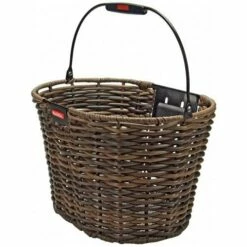 Vorderradkorb KLICKFIX STRUCTURA Oval Braun Grob Geflochten