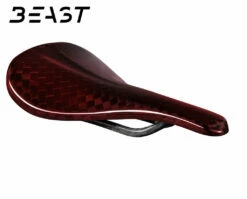 BEAST Components Pure Carbon Sattel - SQUARE Red
