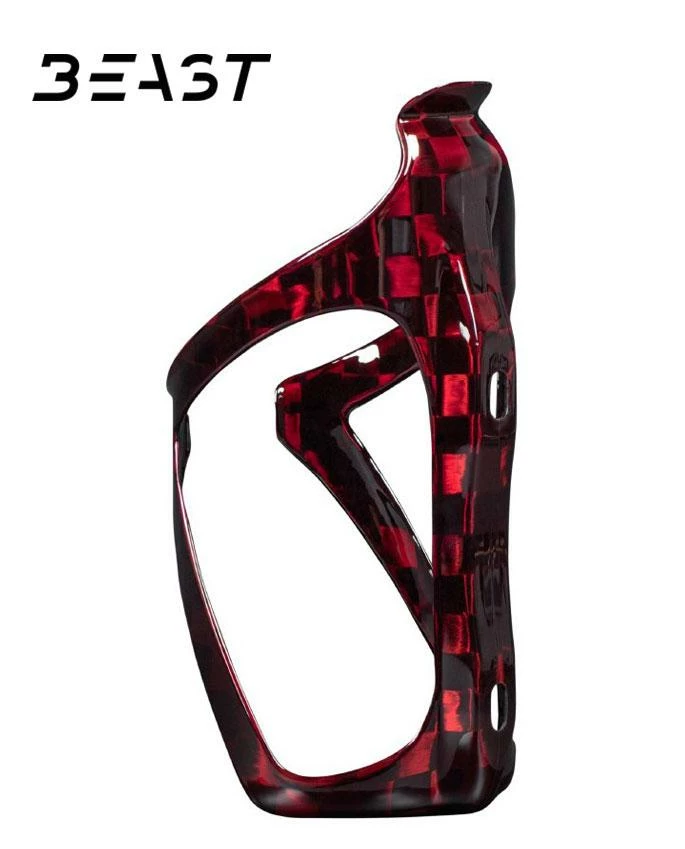 BEAST Components Bottle Cage AMB Carbon Flaschenhalter - SQUARE Red 1 BEAST Components Bottle Cage AMB Carbon Flaschenhalter - SQUARE Red