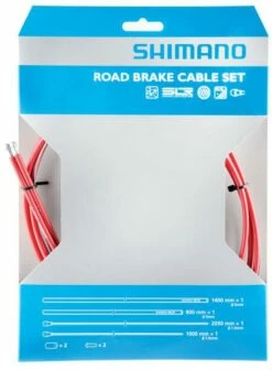SHIMANO Bremszug-Set Road SIL-TEC Beschichtet -Outlet SHIMANO Store siltec set rot 137238 1024x